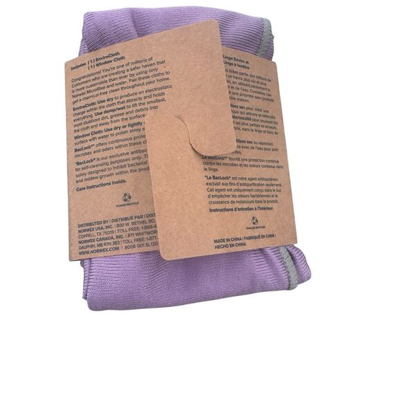 NEW NORWEX PURPLE GRAY MICROFIBER BASIC PACKAGE 1 ENVIRO 1 WINDOW FAST SHIPPING - Picture 4 of 7